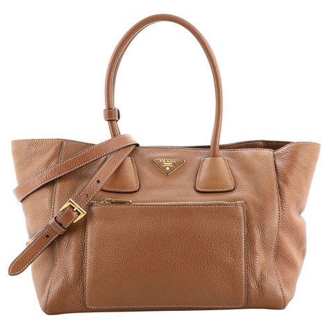 prada daino shoulder bag vitello tan|Prada vitello daino shopper tote.